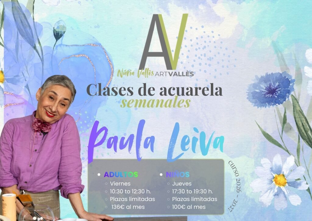 Apúntate a las clases de acuarela con Paula Leiva en Artvallès